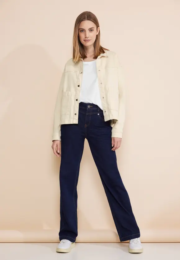 Beige Jeansjacke - ecru washed