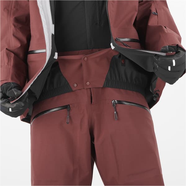 Veste de ski SALOMON ABSOLUTE 3L JKT RUM RAISIN