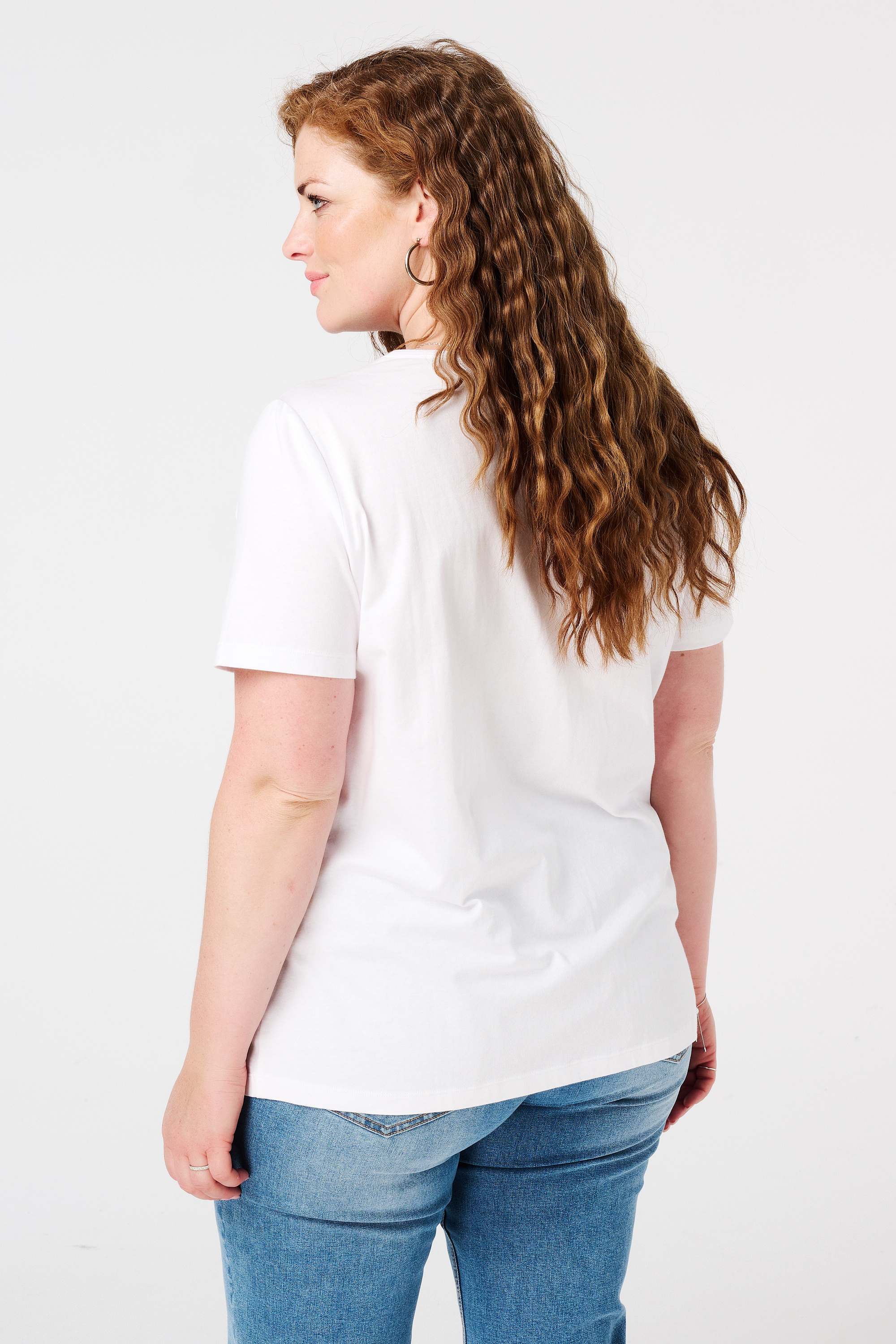 T-shirt met broderie Wit