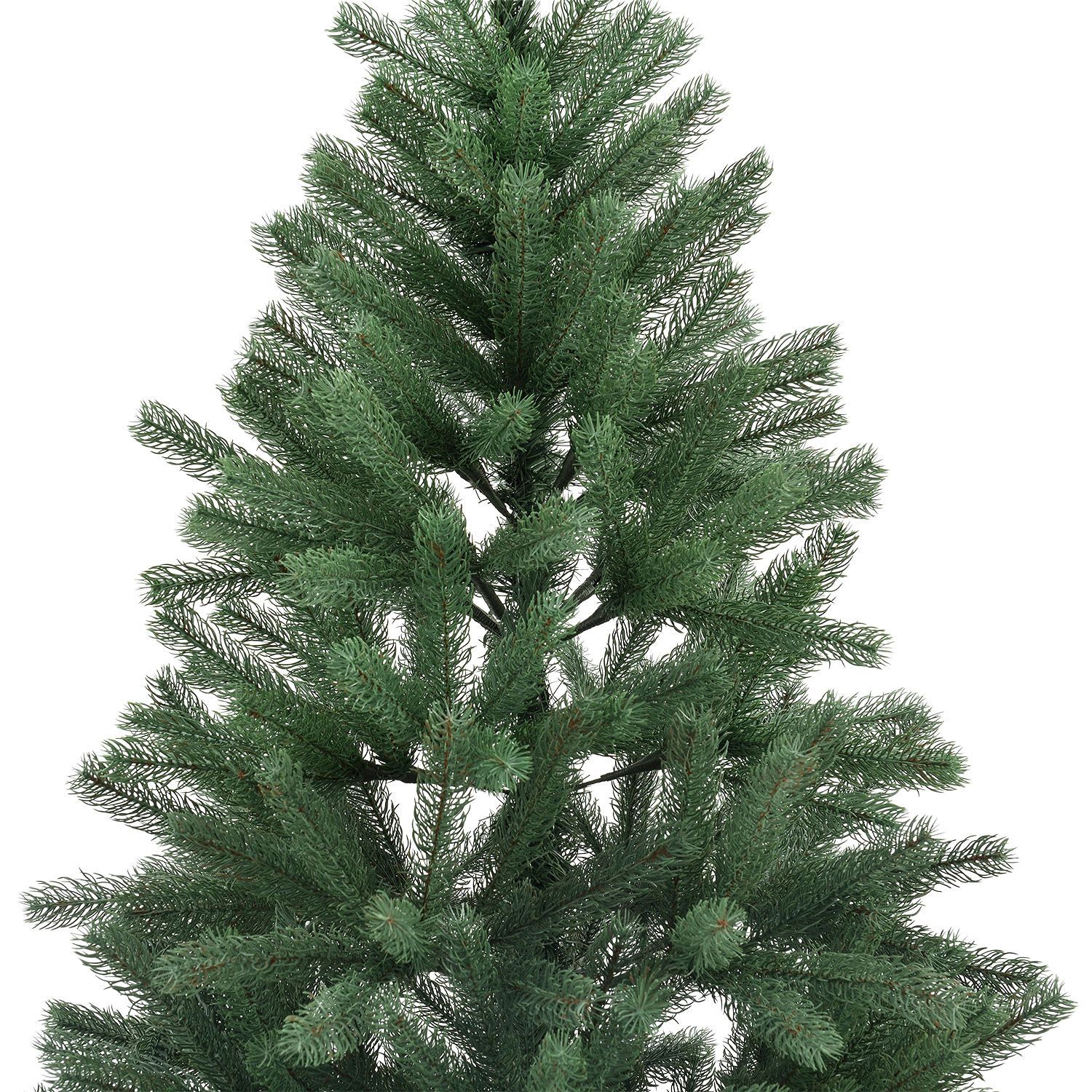 Juskys Weihnachtsbaum Talvi 180 cm hoch – künstlicher Tannenbaum aus PE-Kunststoff mit Metallständer
