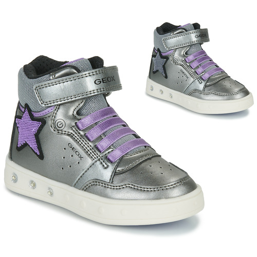 Geox - J SKYLIN GIRL A - Argenté / Violet