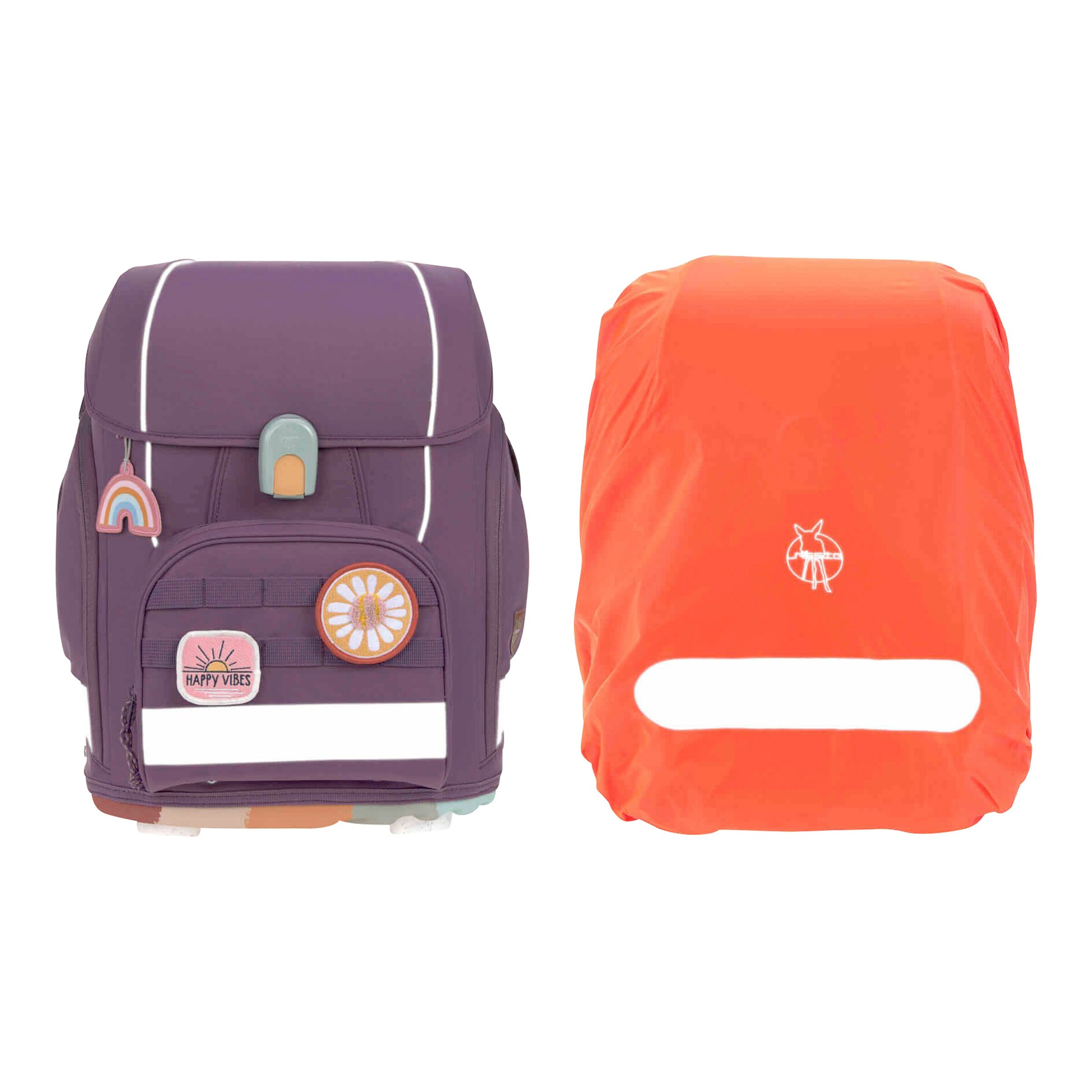 Lässig Schulranzen-Set Boxy Unique 7-tlg. purple