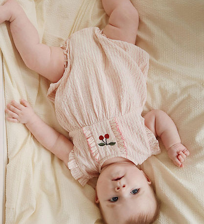 Konges Sløjd Sommerstrampler - Ellie - Peony Stripe