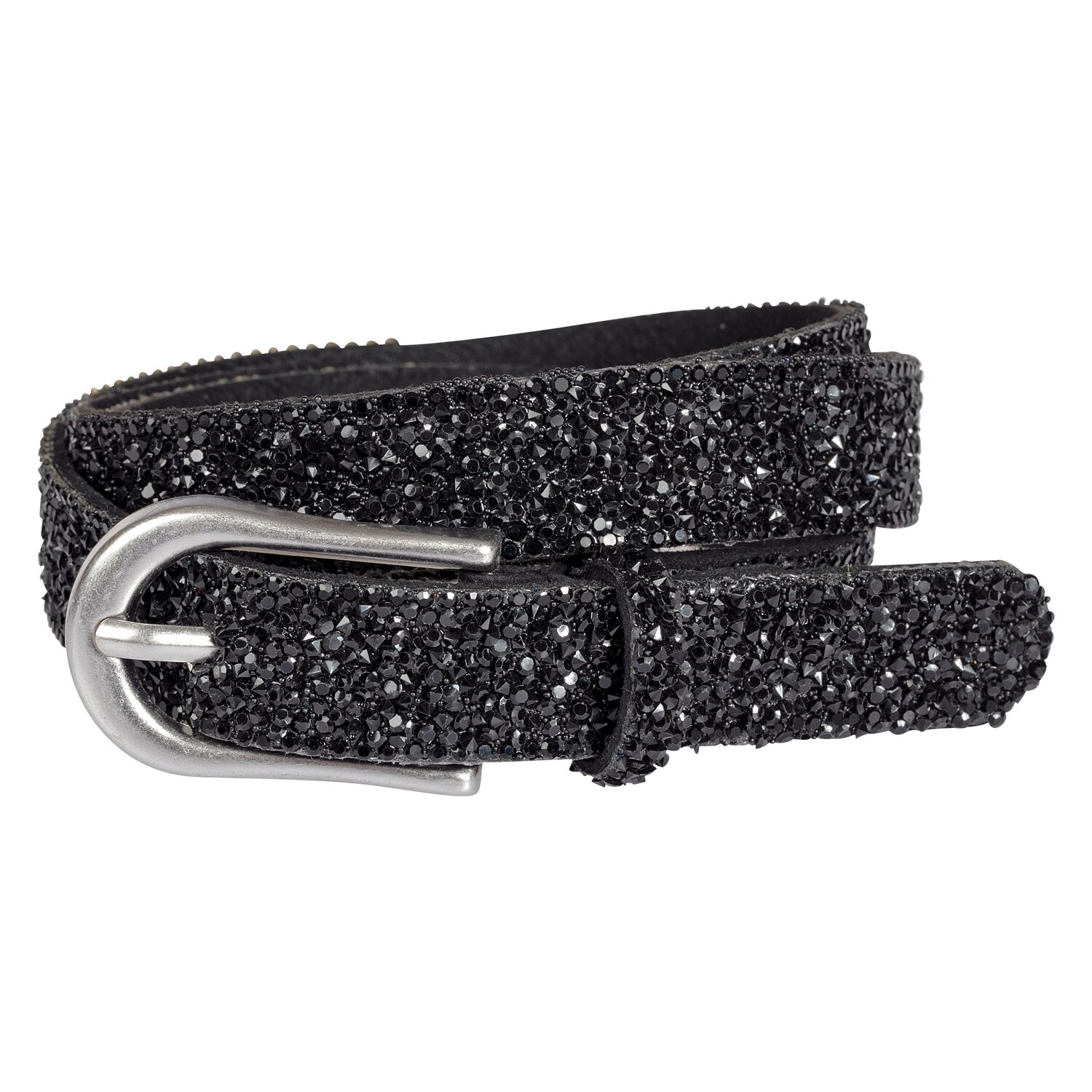 Cheval de Luxe Gürtel mit Glitzer - black