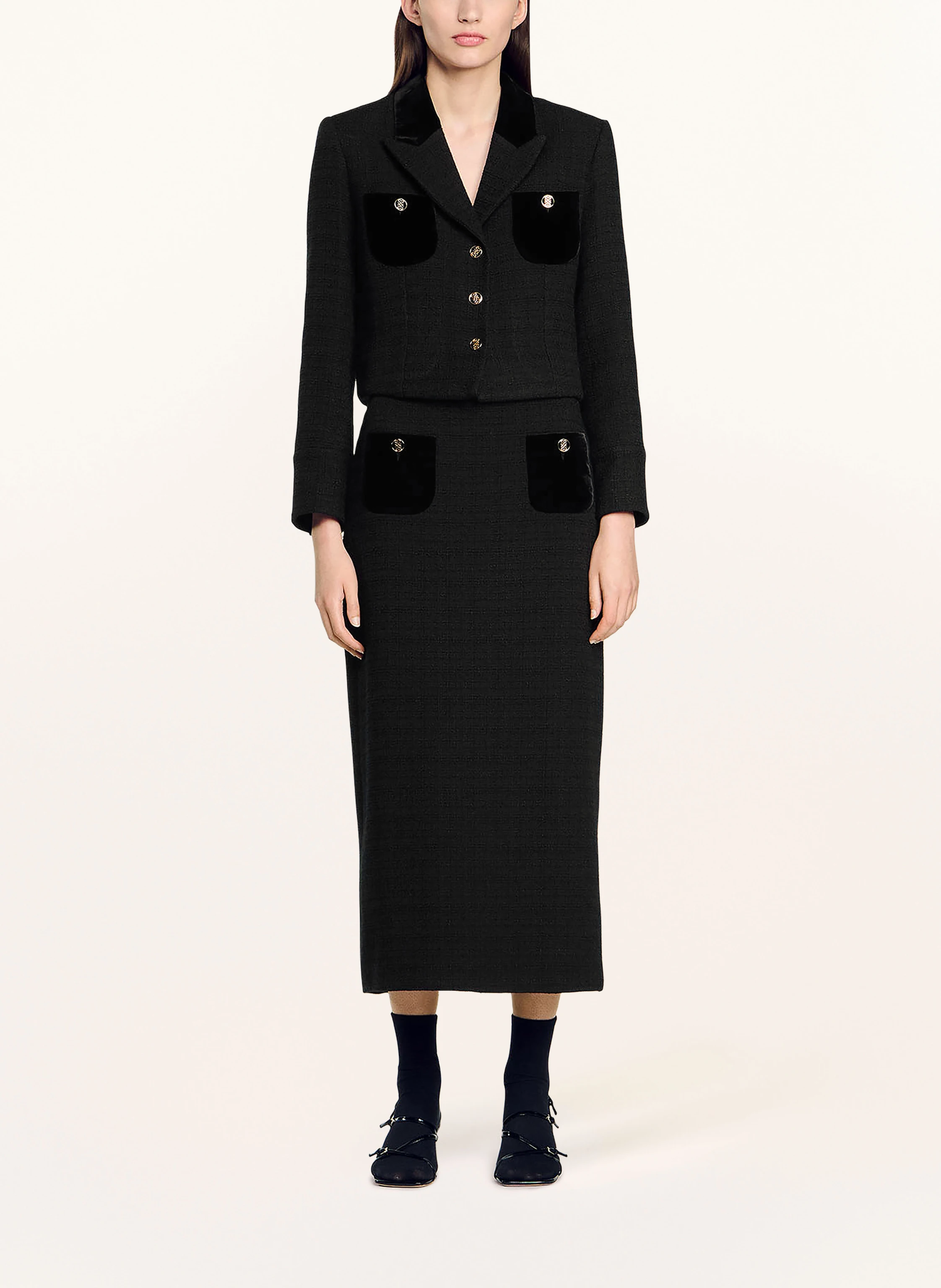 SANDRO Tweed-Jacke