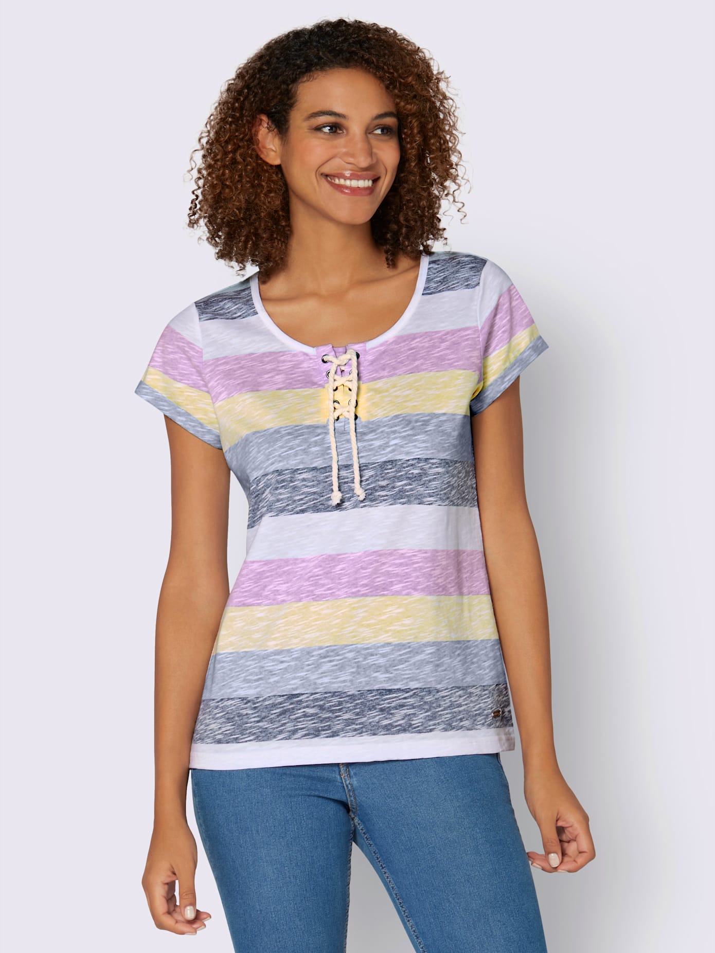 T-shirt à rayures pur coton