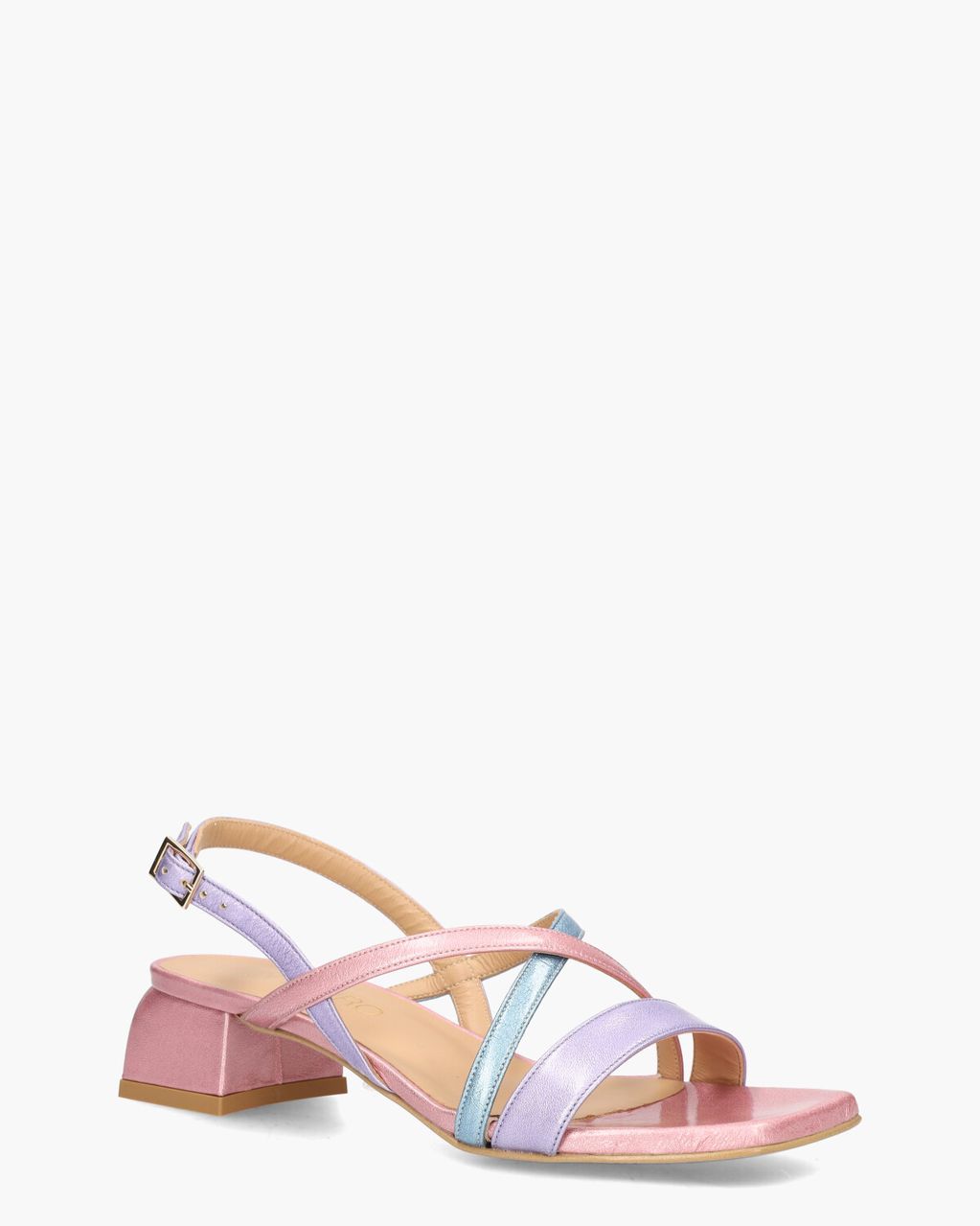 Di Lauro 3000 Lichtroze/Multicolor Damessandalen