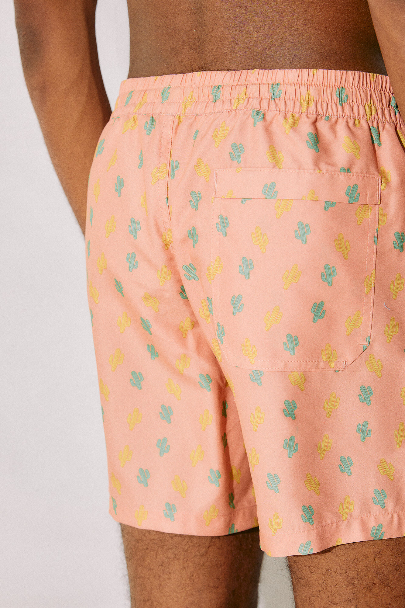 Bañador estampado cactus - estamapado laranja