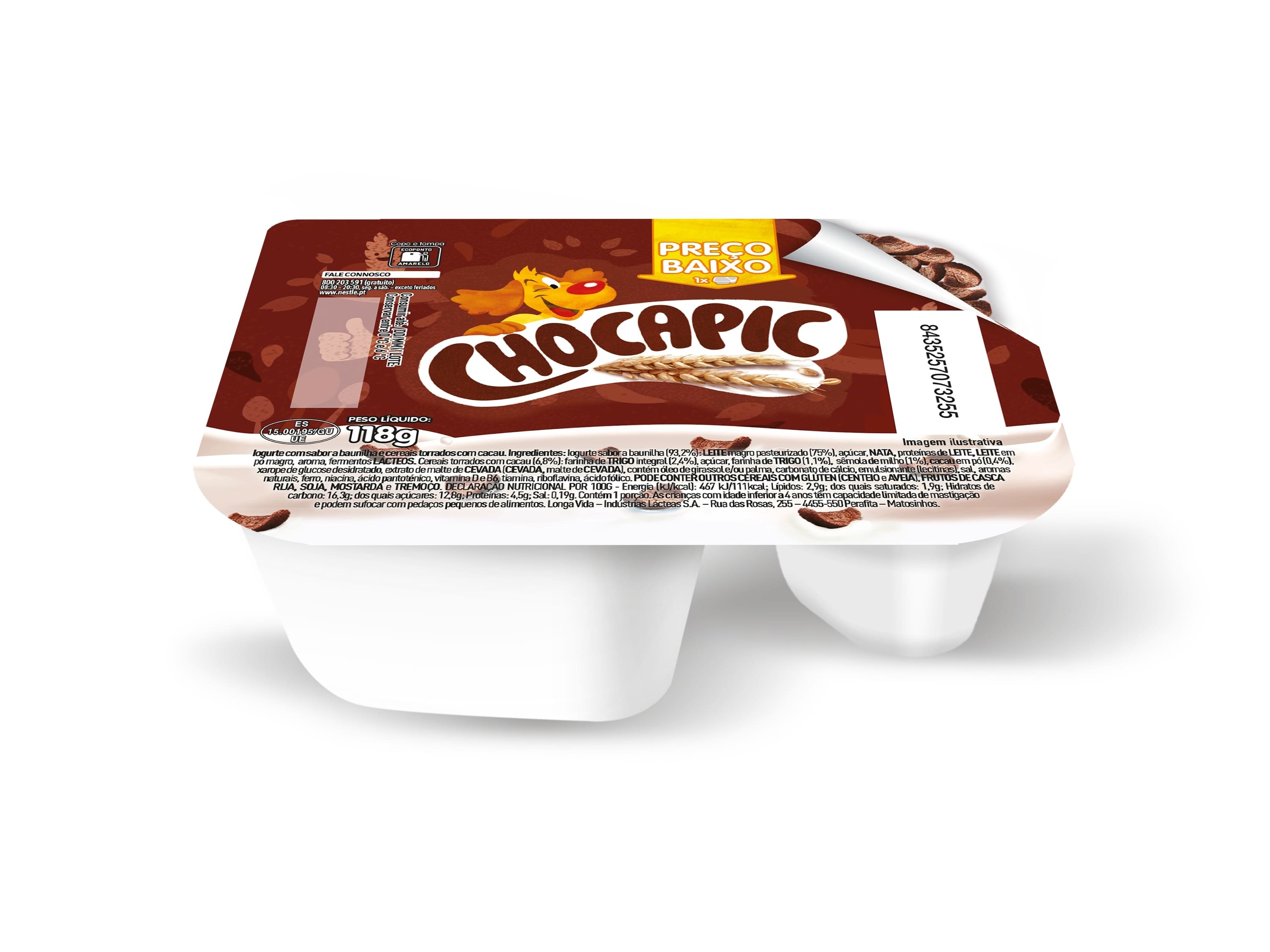 IOGURTE NESTLÉ CHOCAPIC BAUNILHA 118G