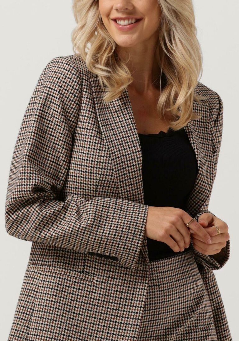 VANILIA zwarte vanilia blazer tweed wool colbert black