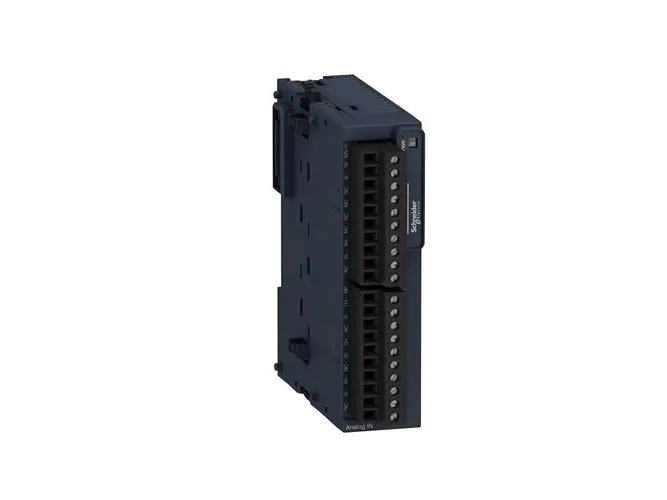 SCHNEIDER ELECTRIC TM3-MODUL,Skruekle,Analogindgange 4 (±10V/0-20mA/4-20mA) Termoføler(J,K,R,S,B,T,N,E,C) Temp.føler(Ni100,Ni1000,PT100,PT1000) 16 Bits