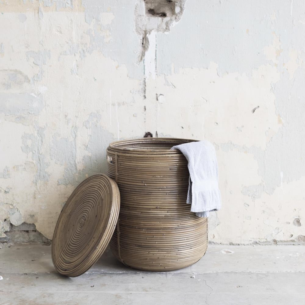 Giga Meubel - Wasmand Stripe Naturel Groot