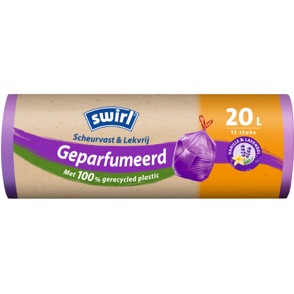 Swirl Pedaalemmerzakken Geparfumeerd met Trekband 20L12 stuks