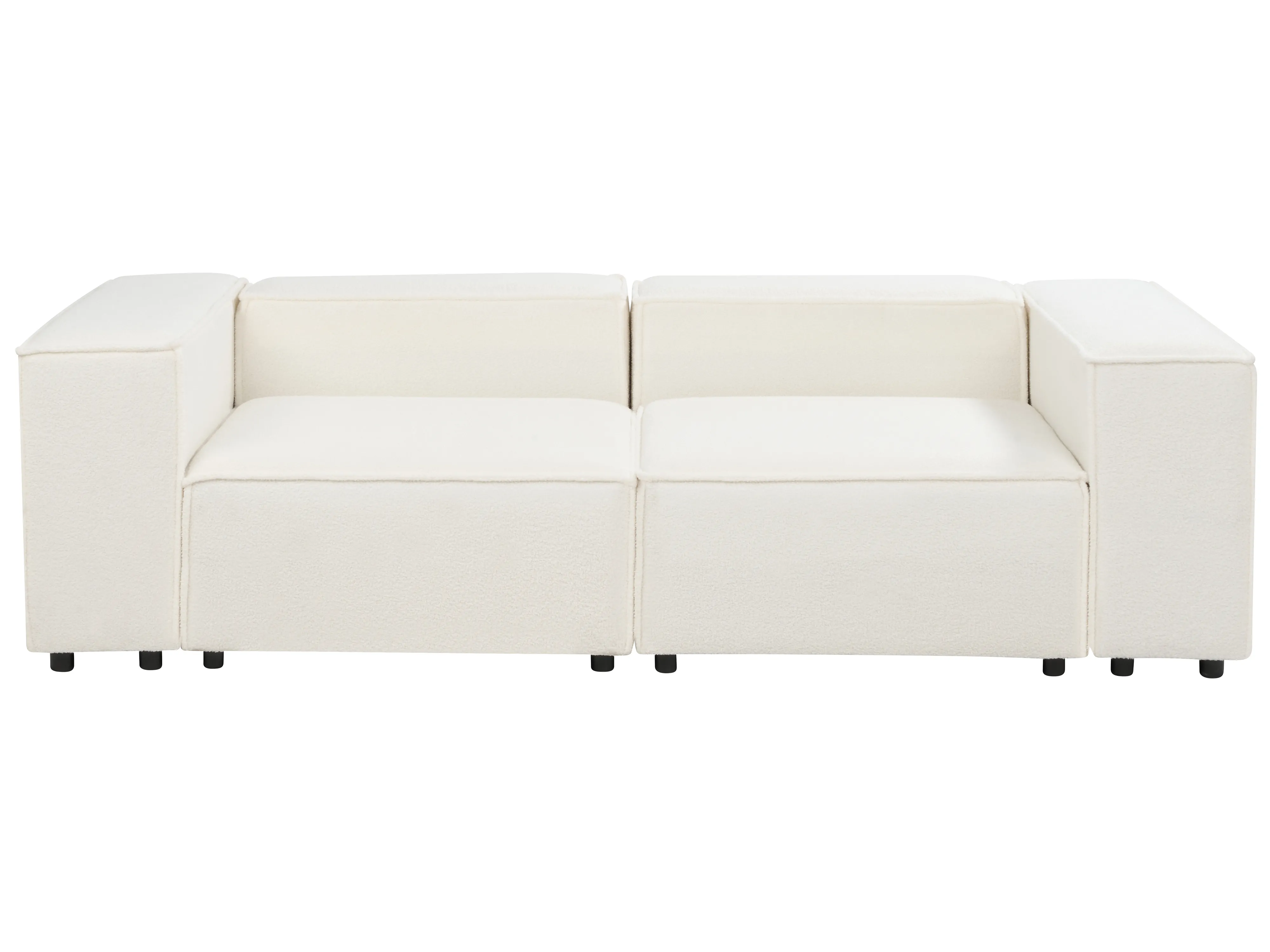 Modulaire bank 2-zits APRICA Bouclé Gebroken wit