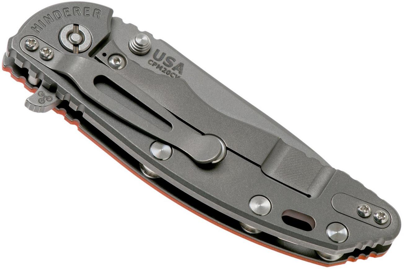 Rick Hinderer XM18 3,5” Slicer Working Finish, Orange G10