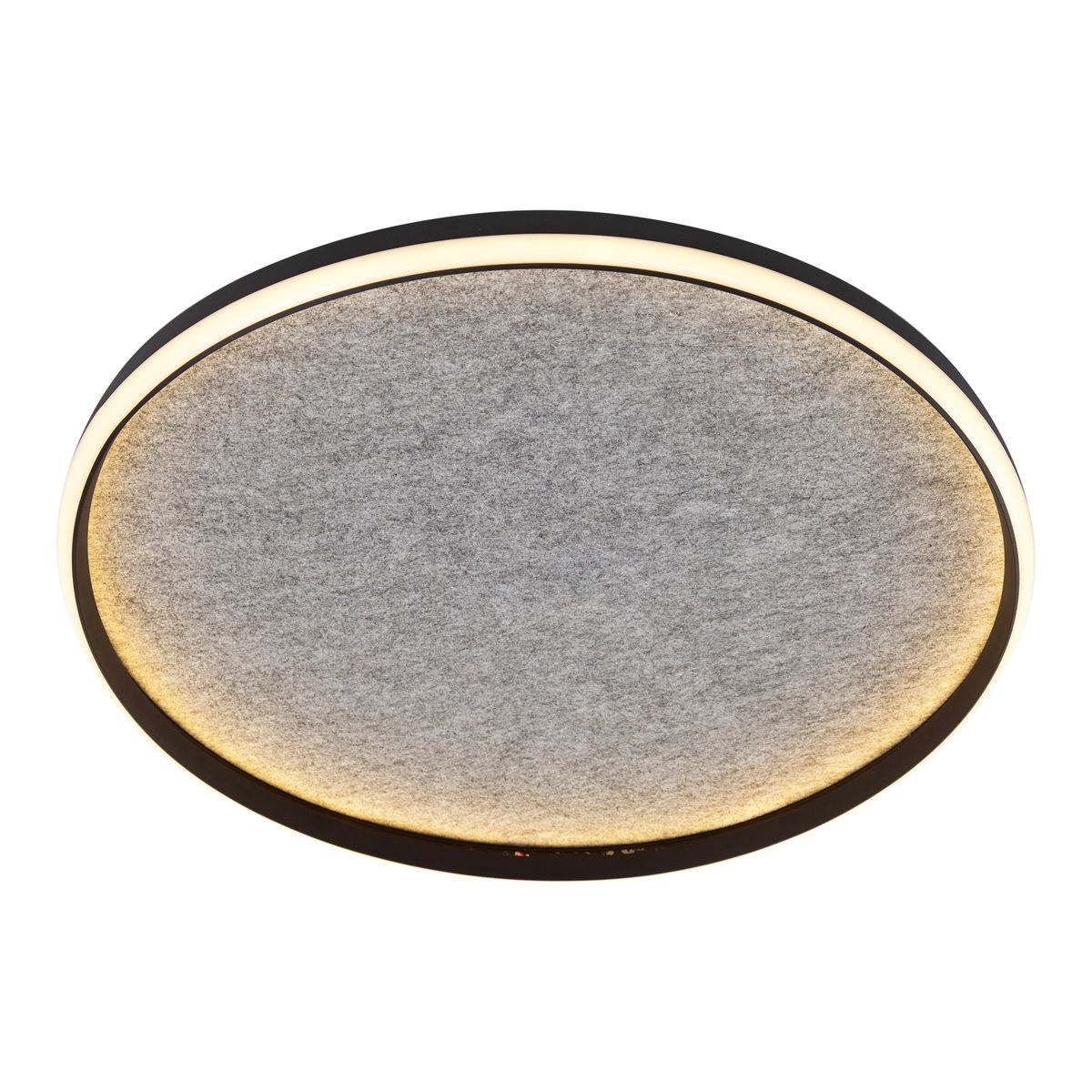 Design plafondlamp zwart met vilt incl. LED 3-staps dimbaar - Xavi Felt