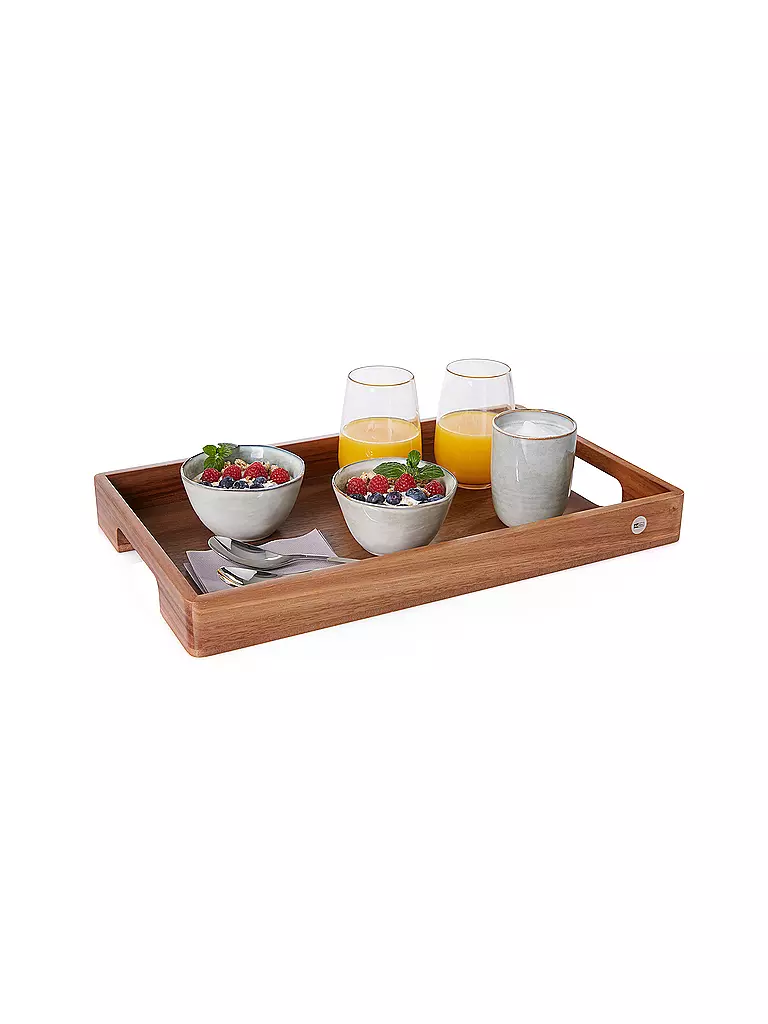 AD HOC Serviertablett SERVE 50x30cm Akazie / Walnuss braun