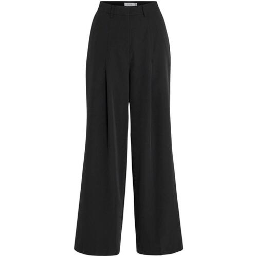 Vila - VISIMSA HW WIDE LEG PANTS Black Negro