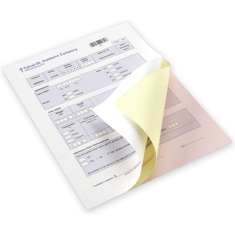 Feuillet pré-assemblé Xerox Carbonless 3 feuillets blanc/jaune/rose A4 - Ramette de 166 liasses