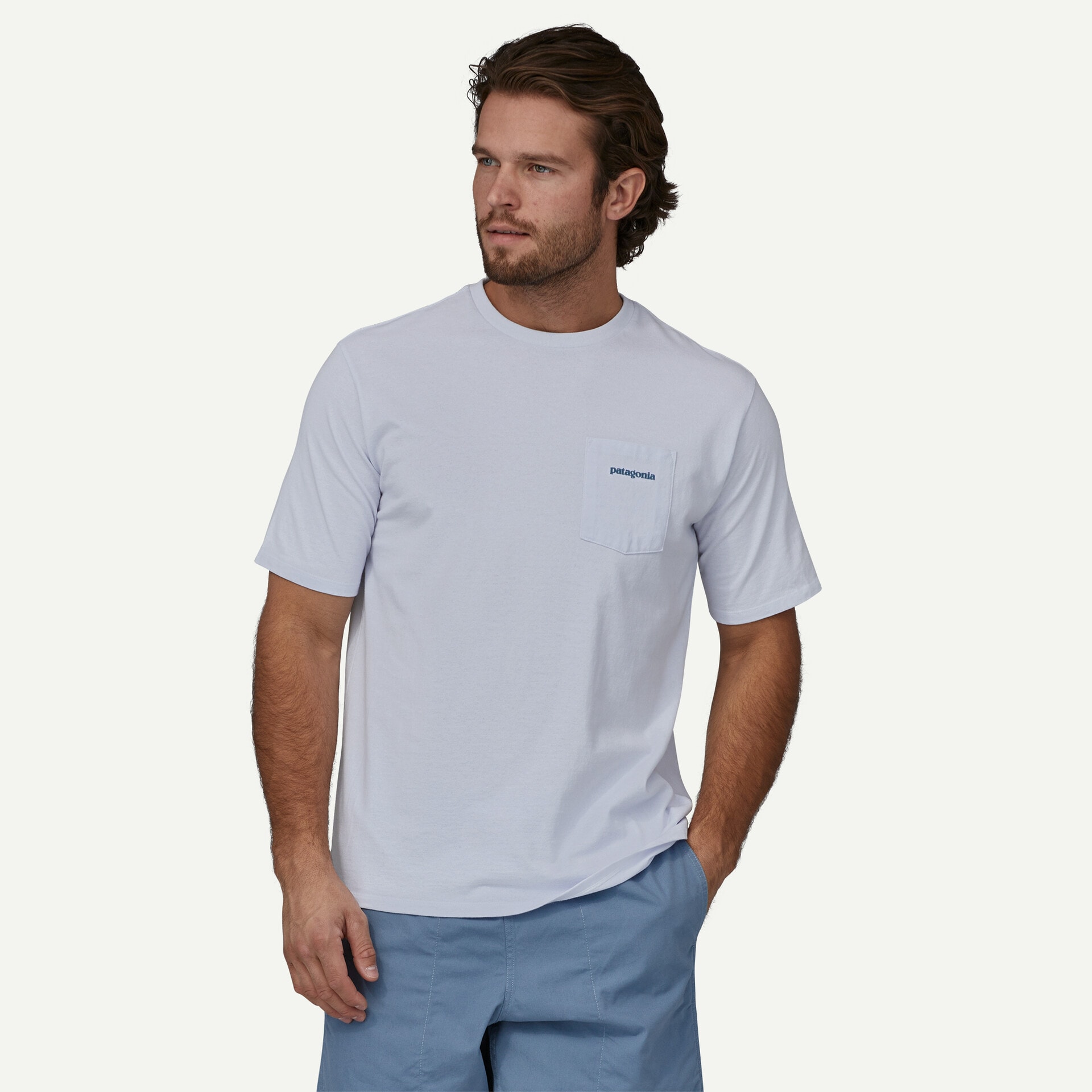 Patagonia Boards Logo Pocket Responsibili-Tee, Mann<br>Bestselger t-skjorte!