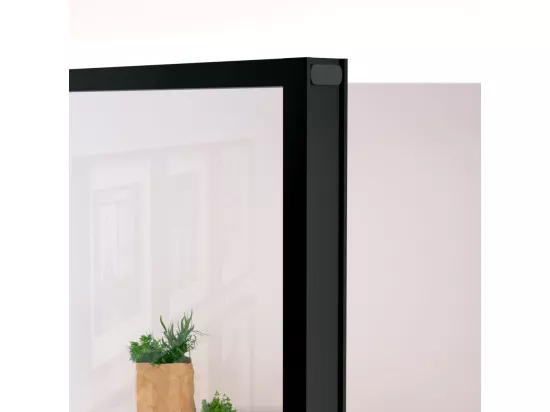 Porte d'intérieur Noir 76x201,5 cm Trempé verre aluminium fin