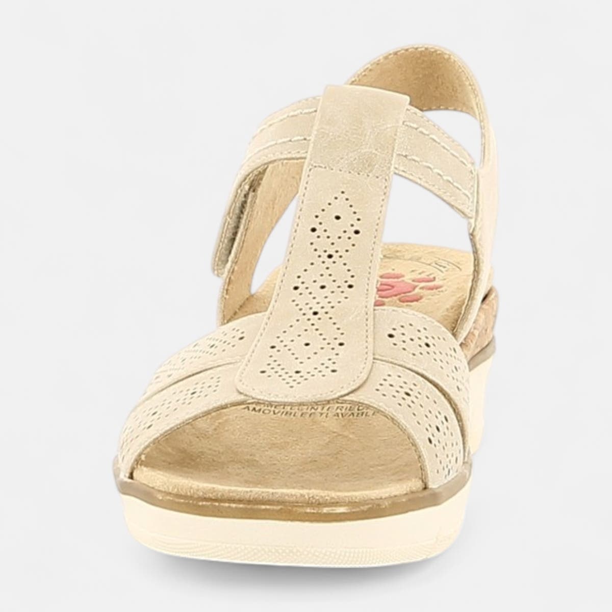 Sandales à talon compensé Femme or