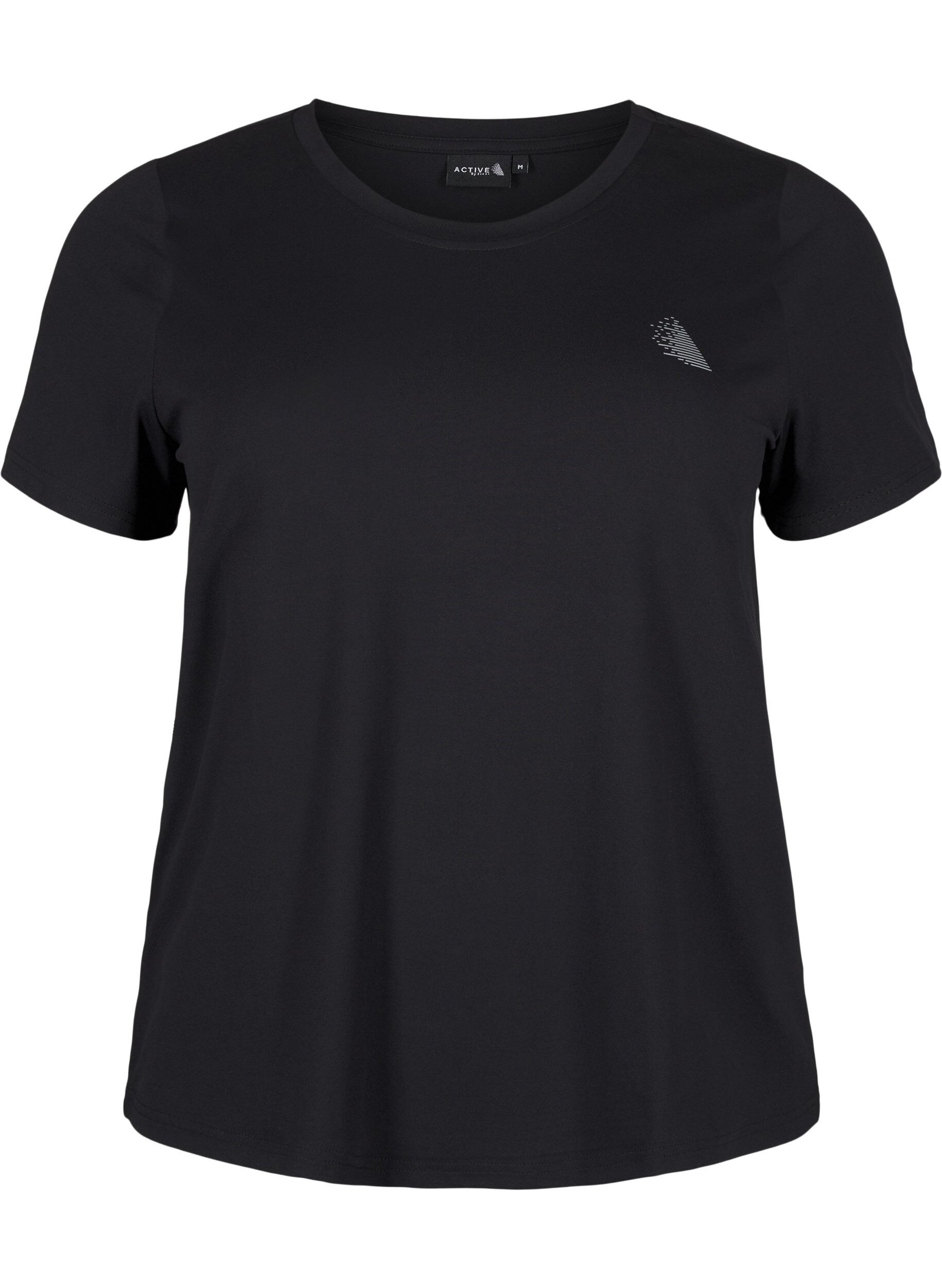 Slim fit trænings t-shirt med rund hals