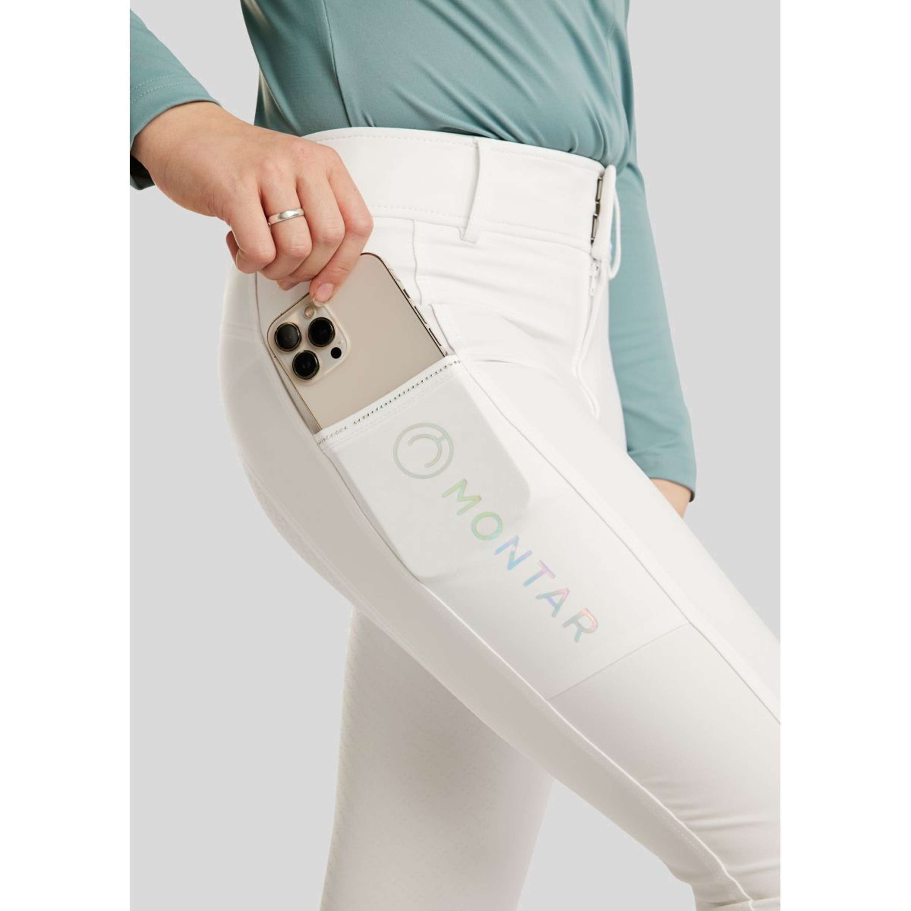 Montar Rijbroek MoCha Full Grip Wit