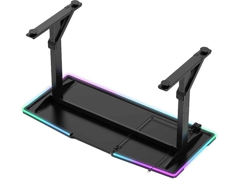 Ultradesk Gaming Tisch Iron Ultrastarker Gaming Tisch mit mechanischer Höhenverstellbarkeit und RGB-Beleuchtung