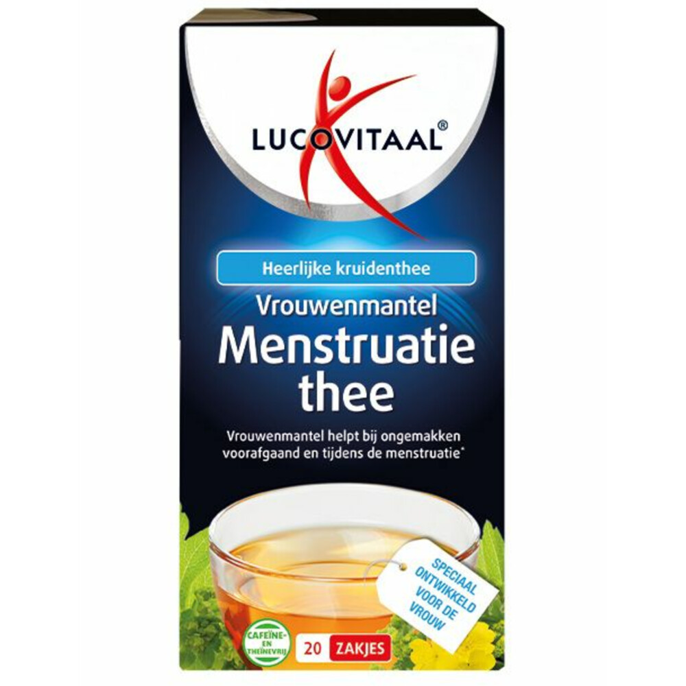 3x Lucovitaal Vrouwenmantel Menstruatie Thee Vegan20 stuks