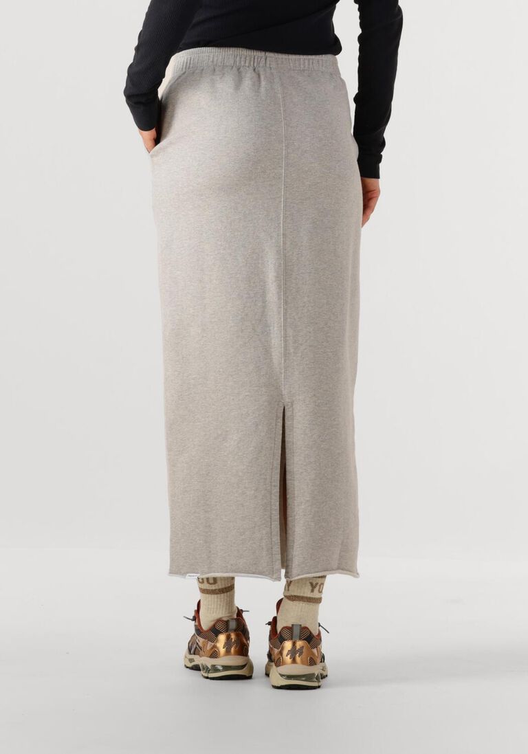 lichtgrijze penn & ink maxirok skirt w25f1716