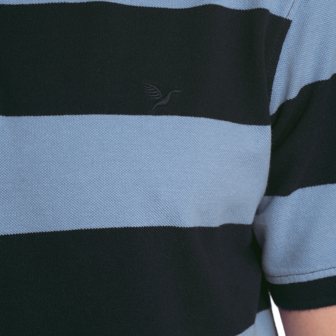 Jonas Nielsen Herren Poloshirt mit Streifen hellblau / dunkelblau