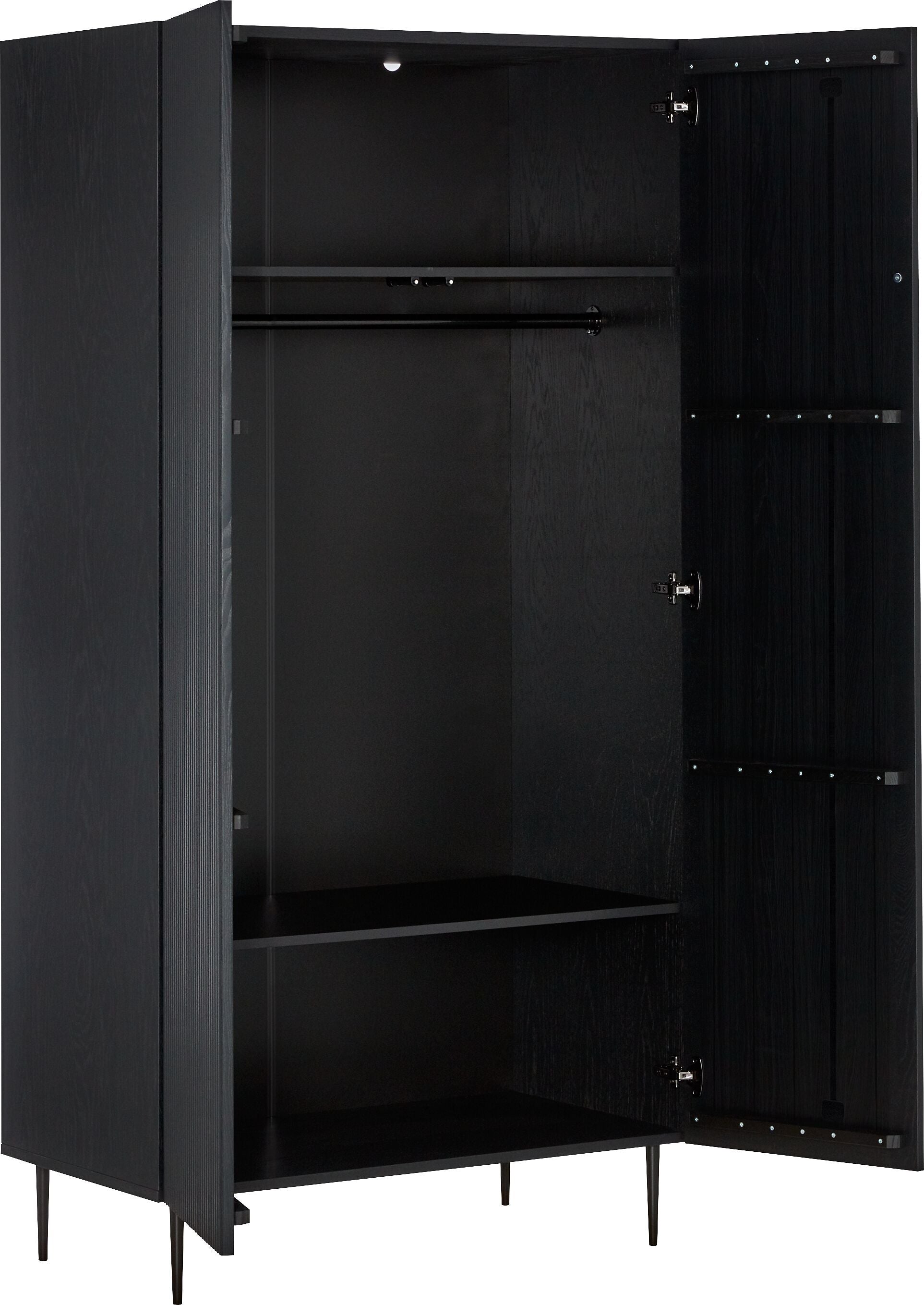 ILVI Drehtürenschrank - Schwarz / B: 98.0 cm x T: 60.0 cm x H: 200.0 cm