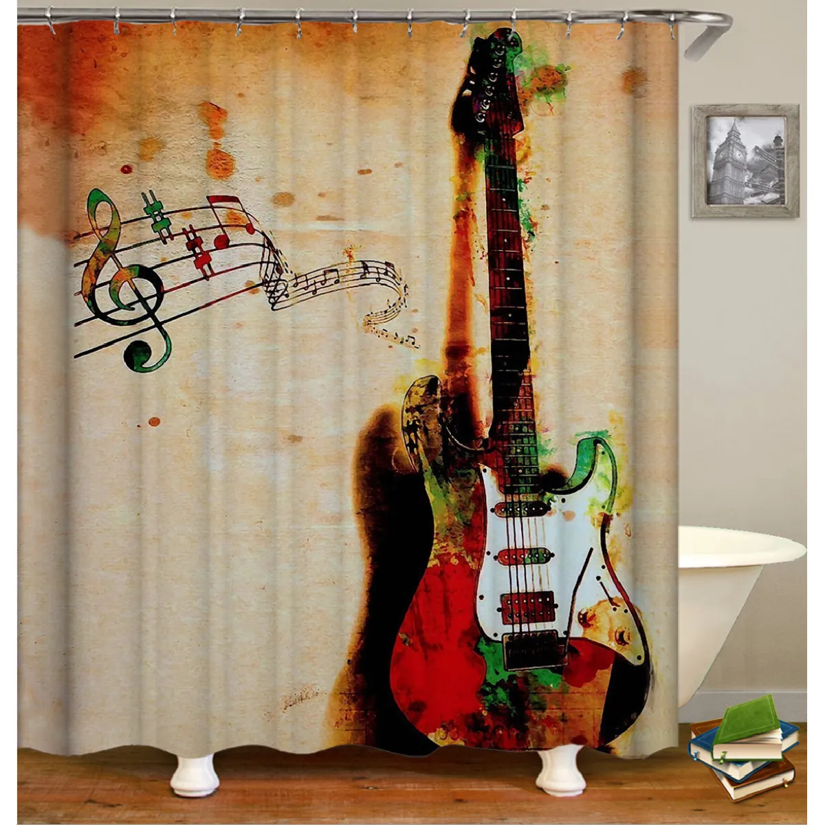 Universal Rideau de douche Instrument Musique - 120x180 cm