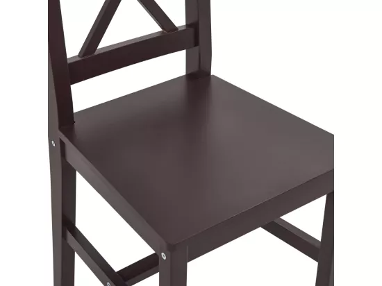 Ensemble de salle à manger 7 pcs Pinède Marron foncé