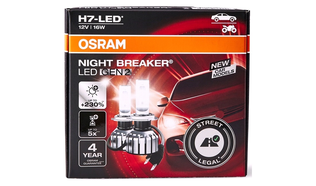 Pæresæt H7 Night Breaker LED - Osram