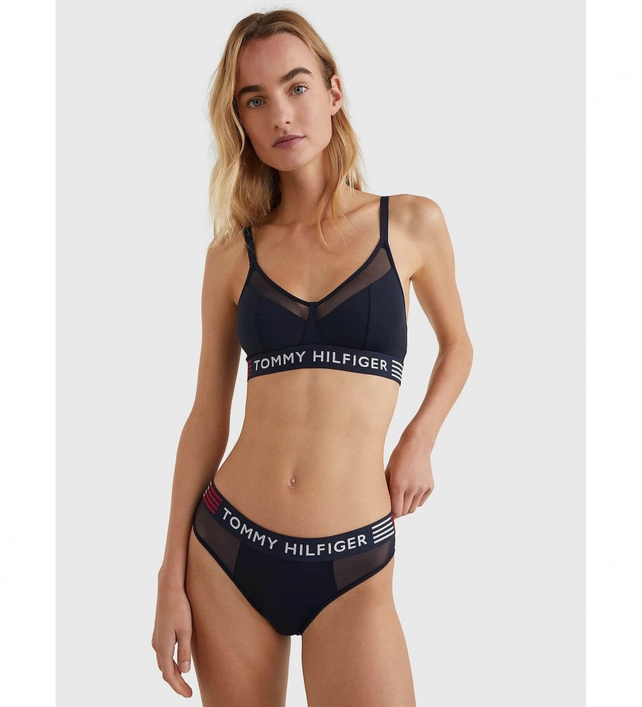 Cuecas Tommy Hilfiger Stretch com logotipo azul-marinho