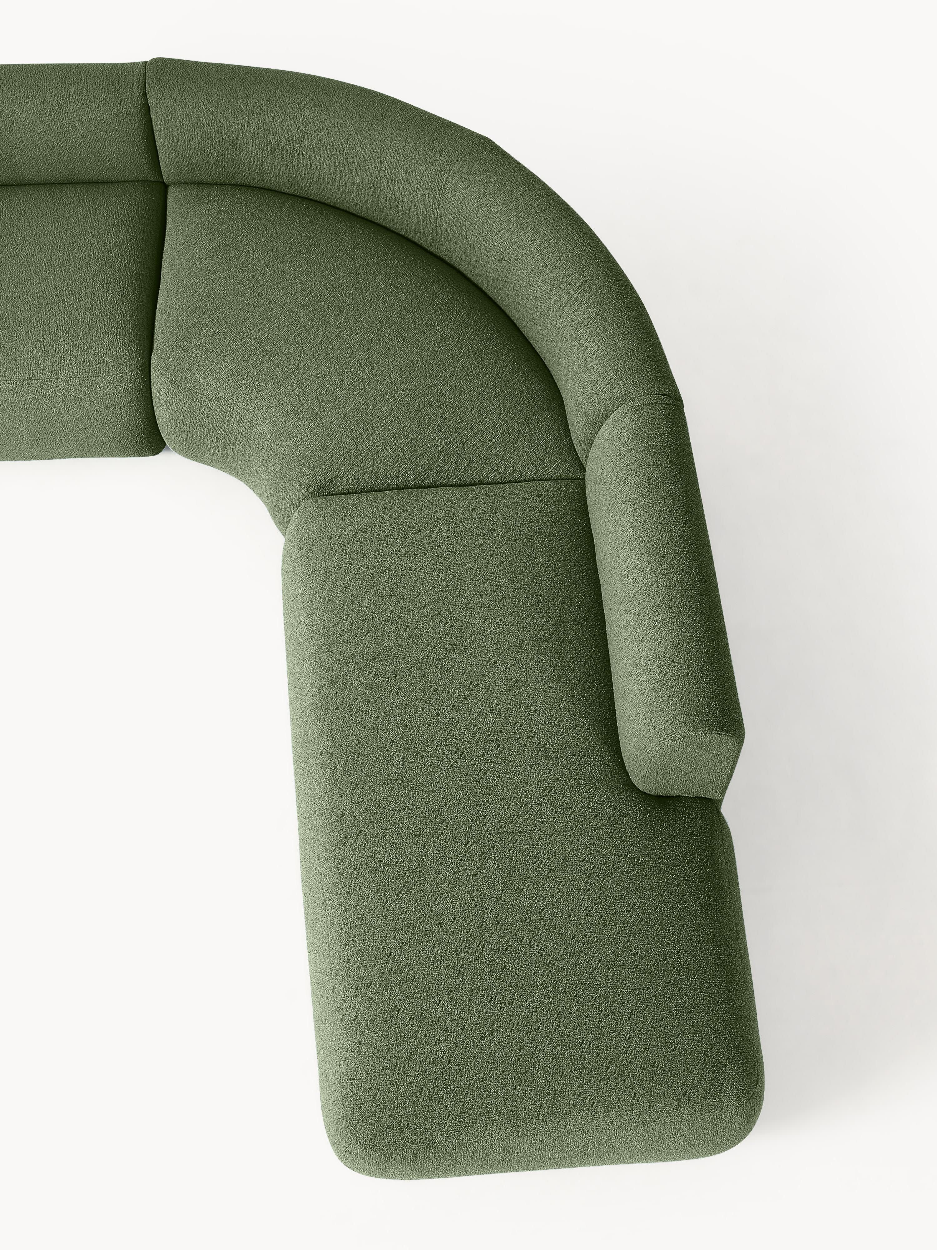 Modulaire bouclé hoekbank Sofia (4-zits)