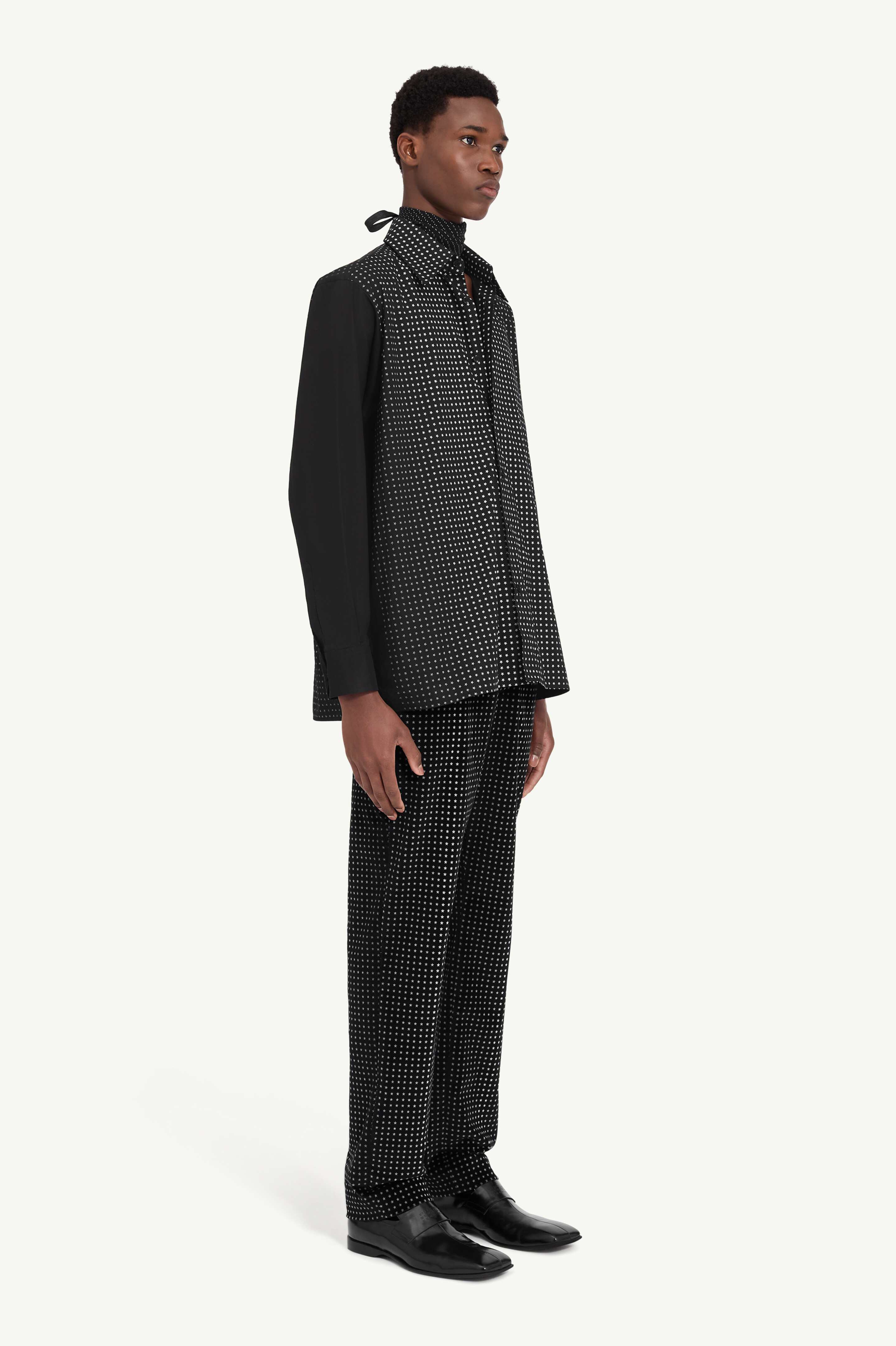 Chemise en popeline de coton à motif étoile pour homme | MM6
