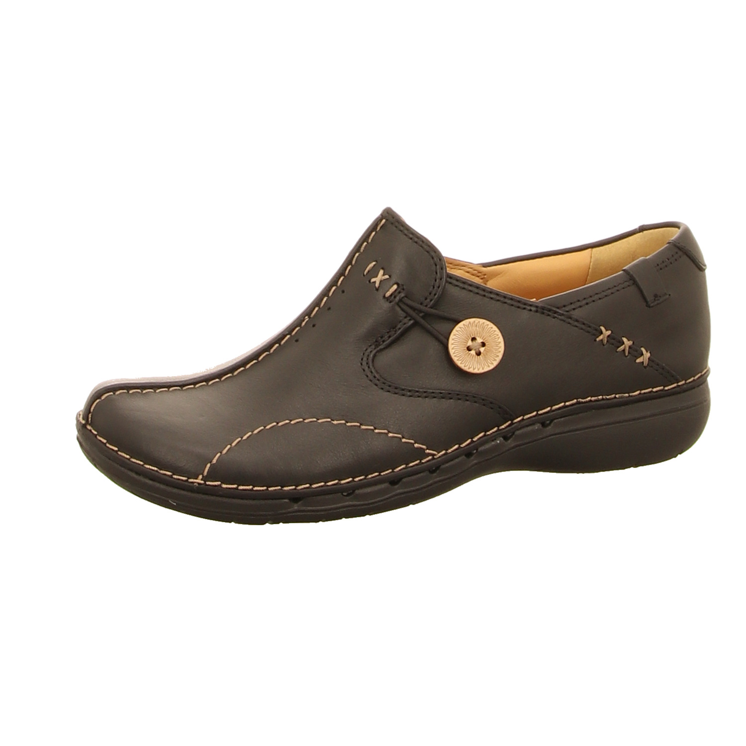 CLARKS Halbschuh schwarz schwarz