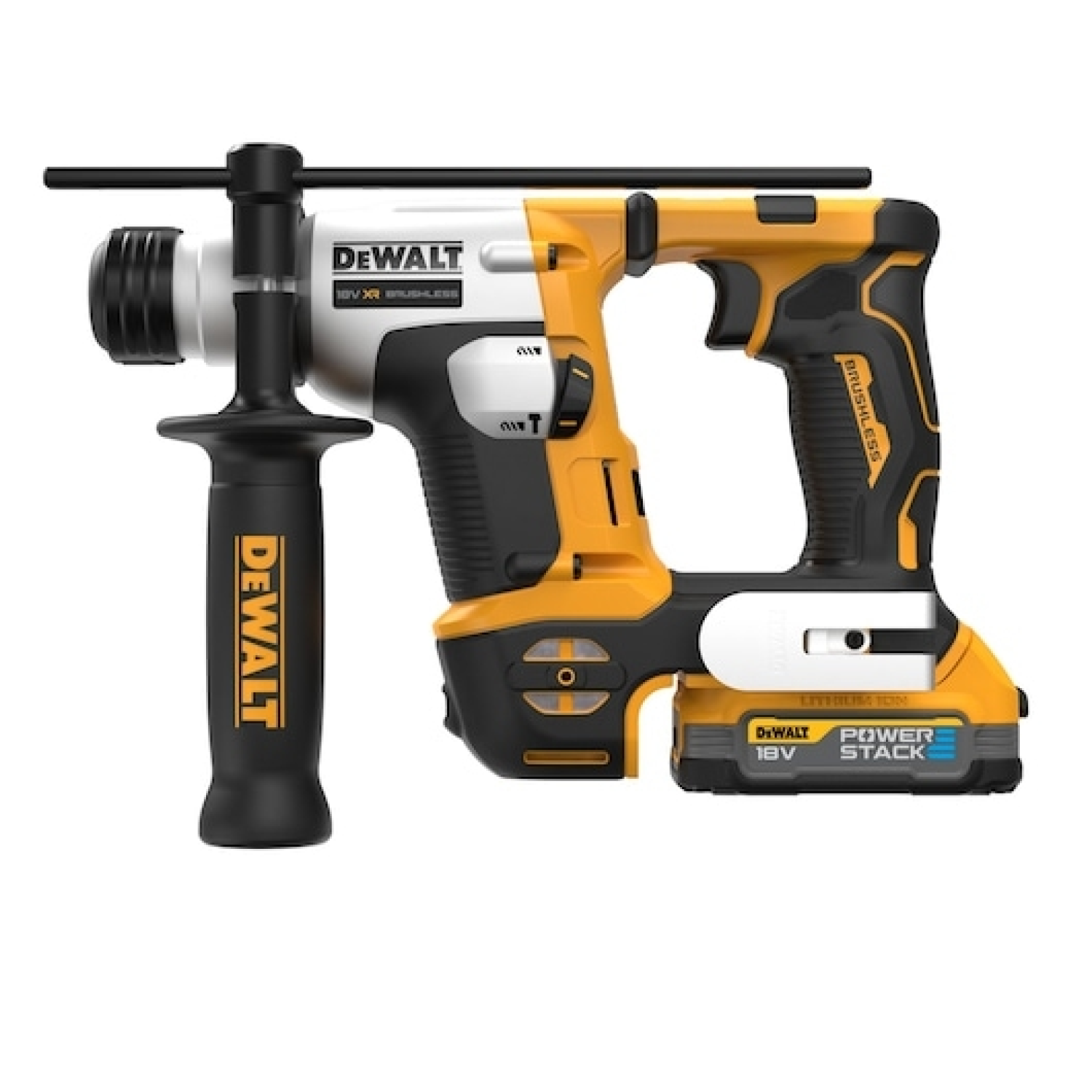 DeWALT DCH172E2T 18V Li-ion Accu Boorhamer set (2x PowerStack accu's) in TSTAK koffer - SDS-Plus - 1.4J