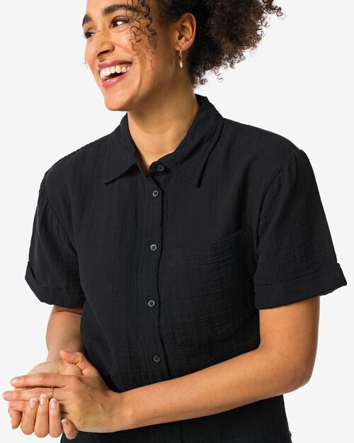 chemisier femme Kai noir