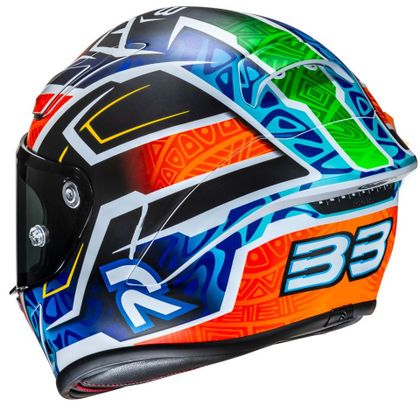 Casque Hjc RPHA 1 - BINDER REPLICA 24 - Orange / Bleu