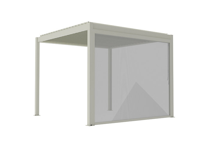 Store latéral pour pergola Cameo autoportante l. 2,88m Blanc