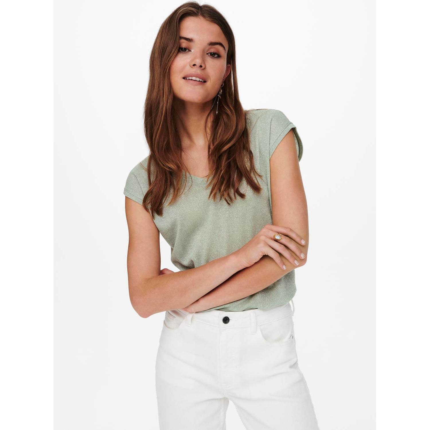 ONLY  Silvery Lurex Top
