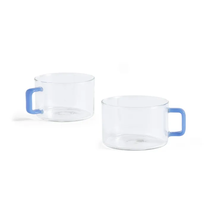 Hay Tasses en verre Brew - Set de 2 | Bleu ciel