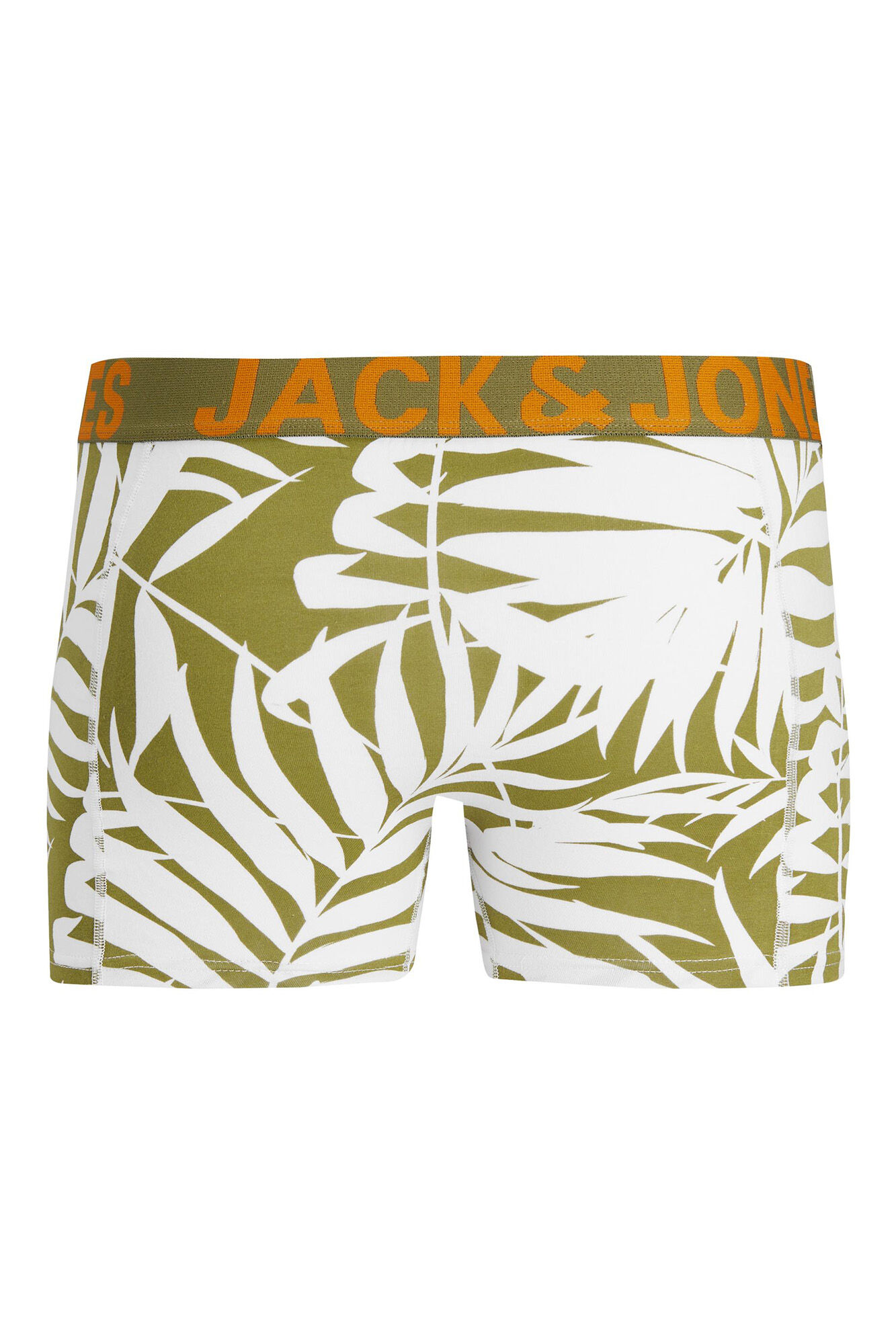 Pacote com 3 cuecas boxer de algodão com estampa de folhas