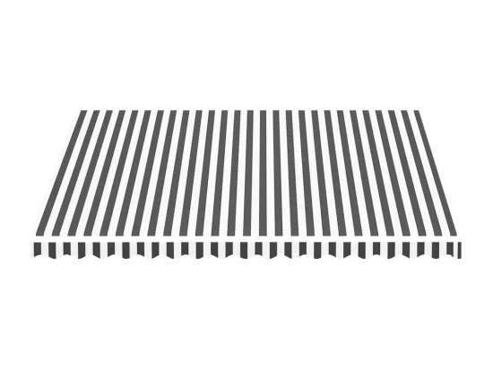 Tissu de remplacement pour auvent Anthracite et blanc 4x3,5 m