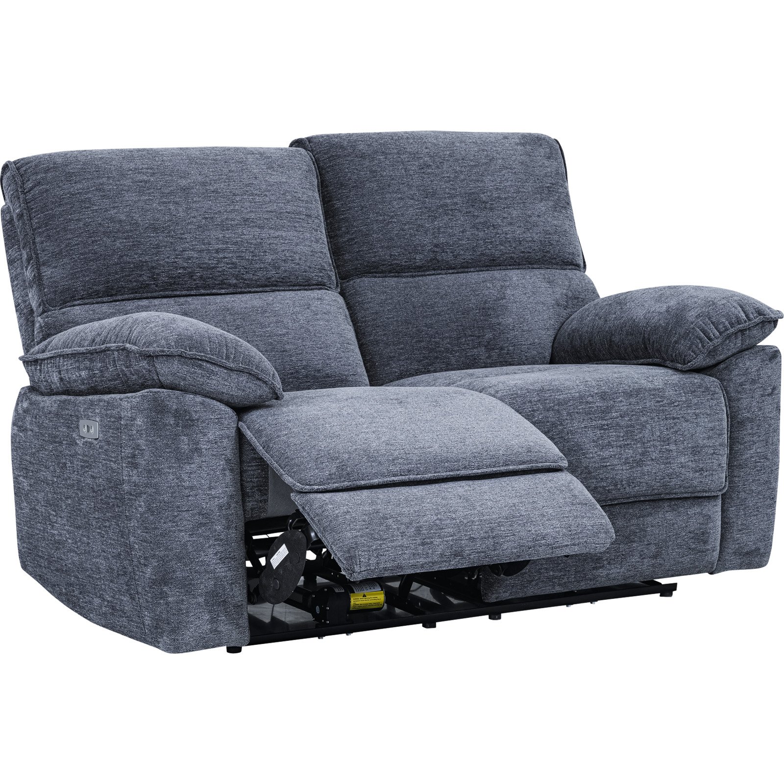 2er-Sofa Loris Stoff dunkelgrau, Relaxfunktion