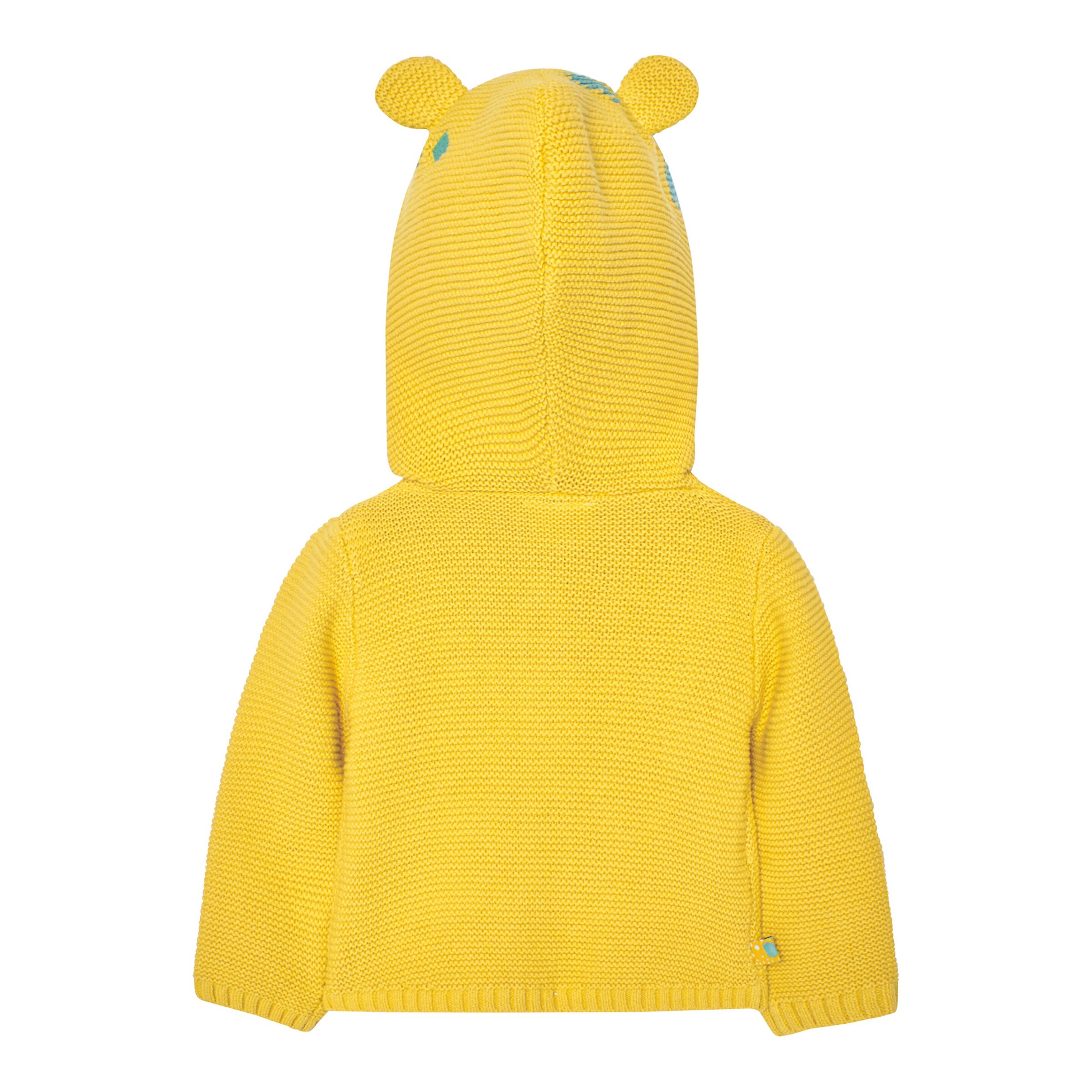 BOBOLI Strickjacke mit Kapuze Giraffe gelb
